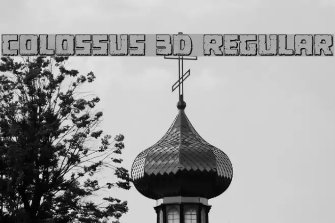 Colossus 3D Regular Font examples
