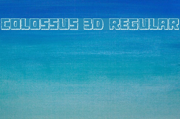 Colossus 3D Regular Example 3