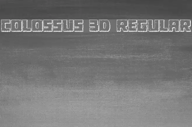 Colossus 3D Regular Font examples