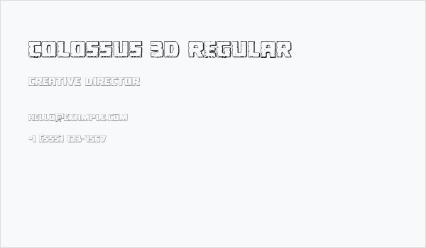Colossus 3D Regular Business Card