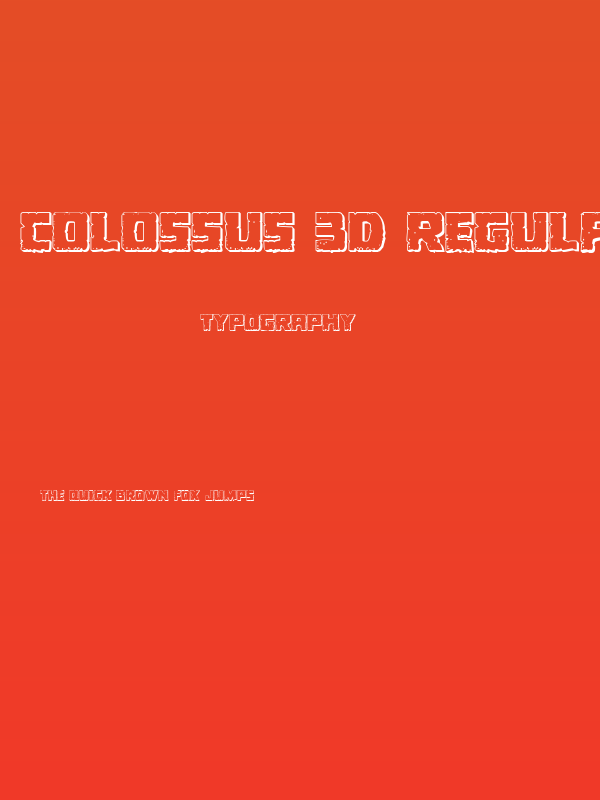 Colossus 3D Regular Poster