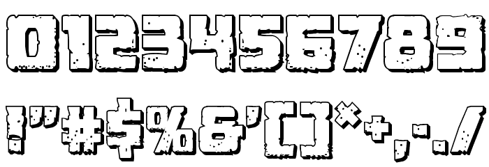 Colossus 3D Font OTHER CHARS
