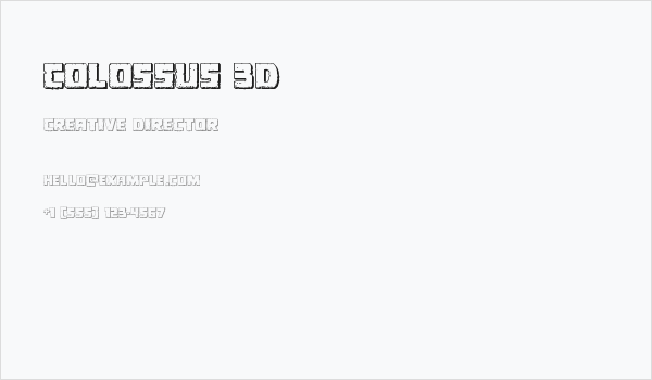 Colossus 3D Business Card
