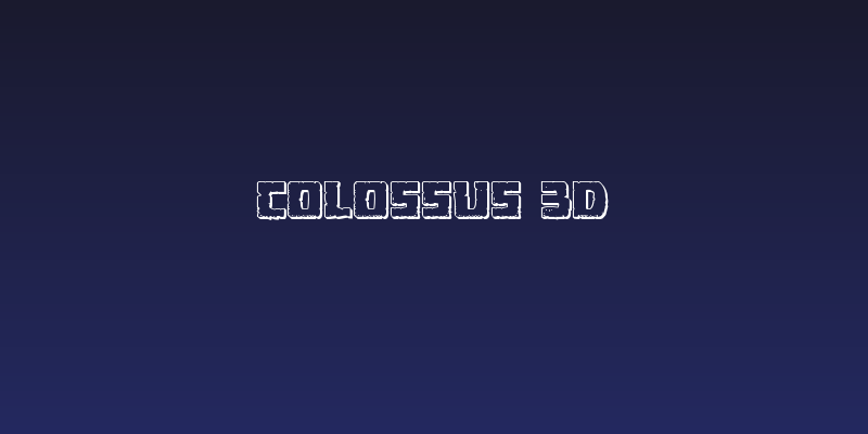 Colossus 3D Social Header
