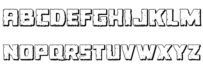 Colossus 3D Font LOWERCASE
