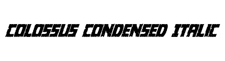 Colossus Condensed Italic  Fuentes Gratis Descargar