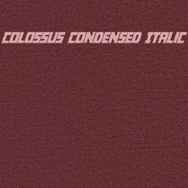 Colossus Condensed Italic Example 1