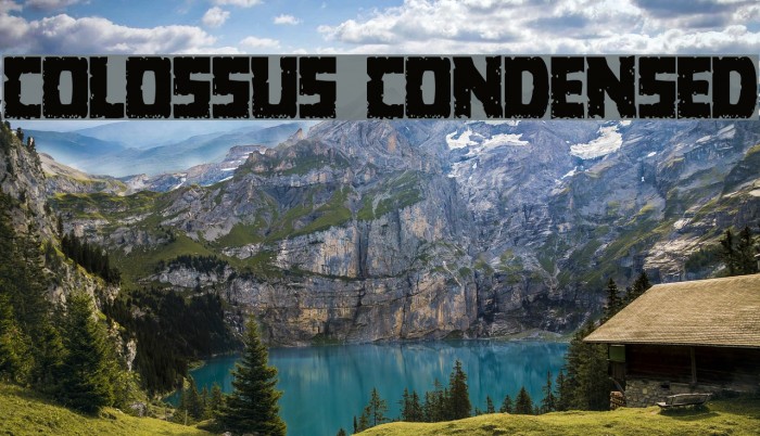 Colossus Condensed Font examples
