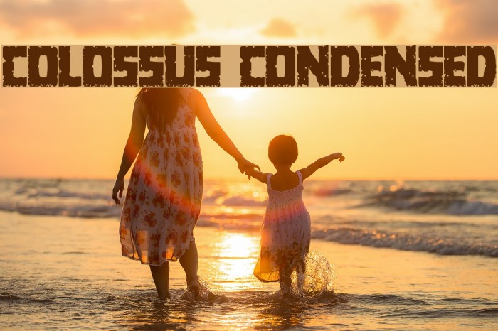 Colossus Condensed Font examples