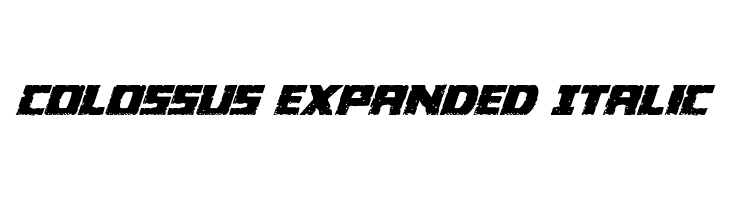 Colossus Expanded Italic  font caratteri gratis