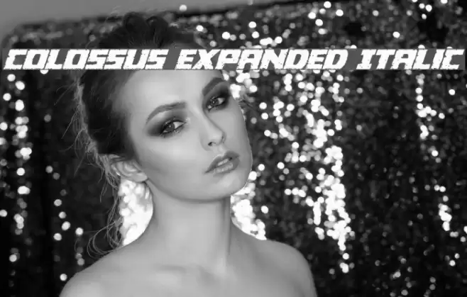 Colossus Expanded Italic Font examples
