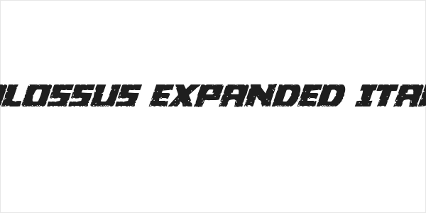 Colossus Expanded Italic Logo