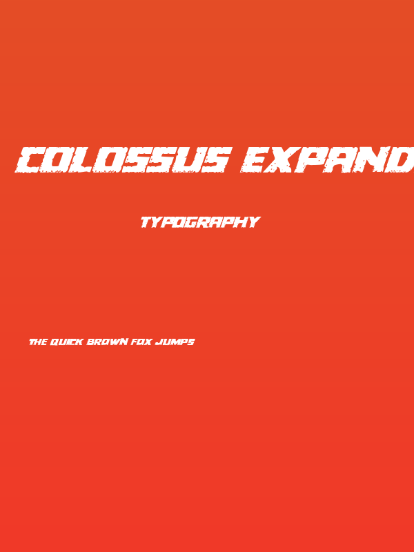 Colossus Expanded Italic Poster
