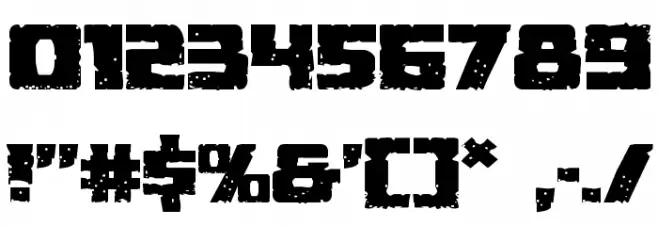 Colossus Expanded Font OTHER CHARS