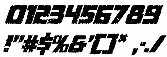 Colossus Italic Font OTHER CHARS