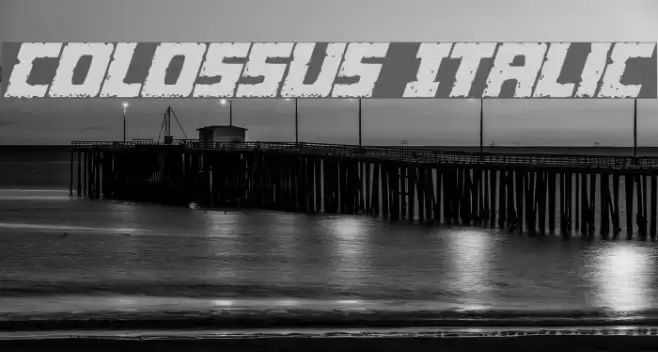 Colossus Italic Font examples