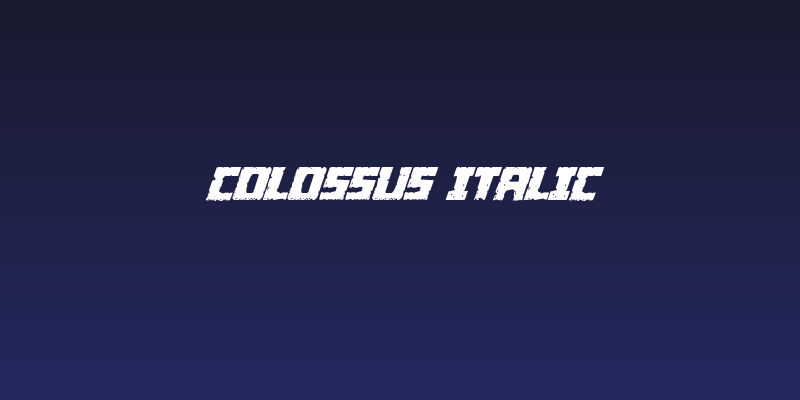 Colossus Italic Social Header