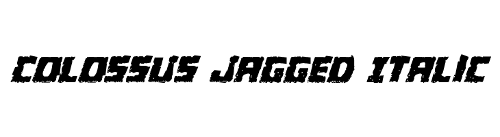 Colossus Jagged Italic  font caratteri gratis