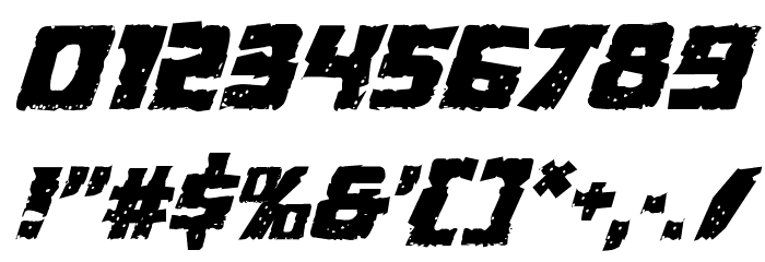Colossus Jagged Italic Font OTHER CHARS