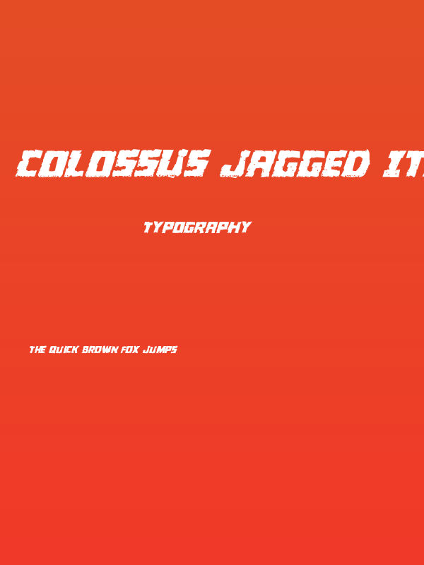 Colossus Jagged Italic Poster