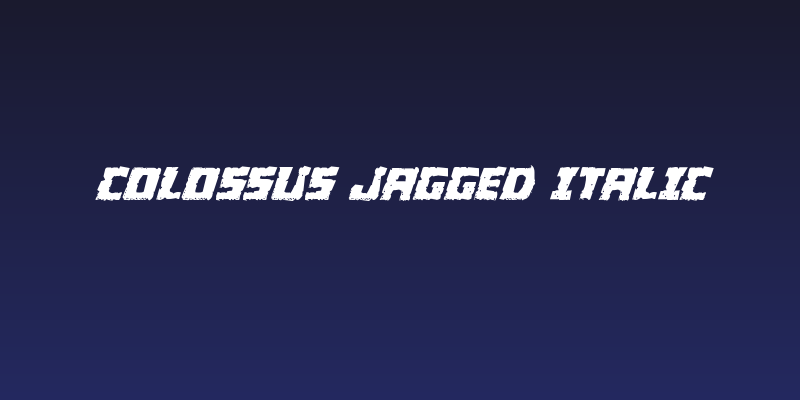 Colossus Jagged Italic Social Header
