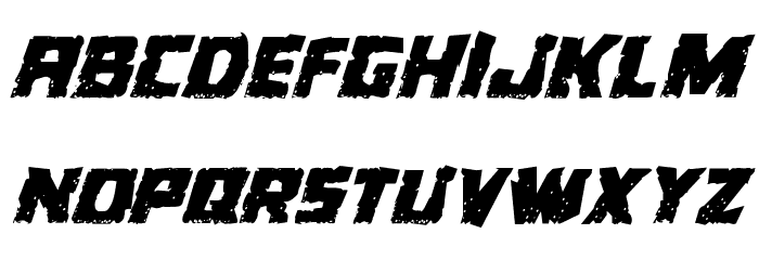 Colossus Jagged Italic Font LOWERCASE