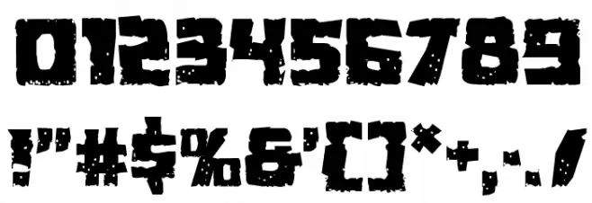 Colossus Jagged Font OTHER CHARS