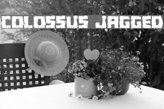 Colossus Jagged Font examples