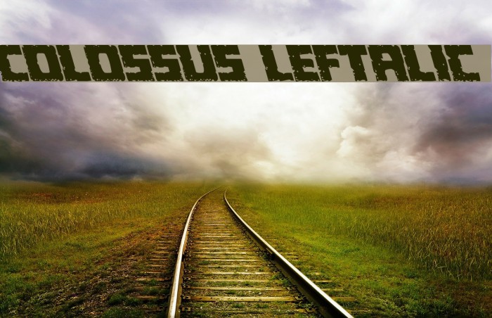 Colossus Leftalic Font examples