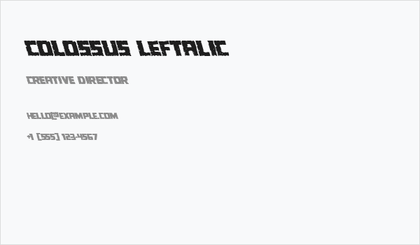 Colossus Leftalic Business Card