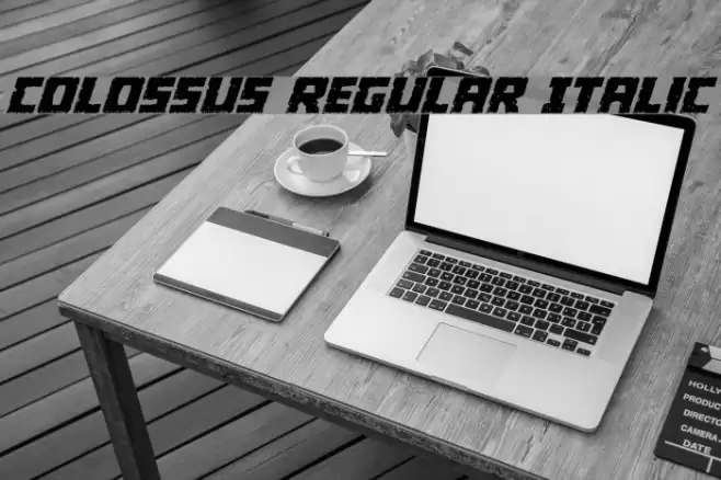 Colossus Regular Italic Font examples