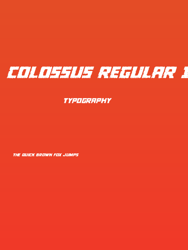Colossus Regular Italic Poster