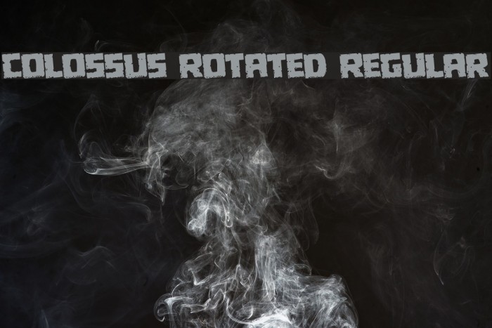 Colossus Rotated Regular Font examples