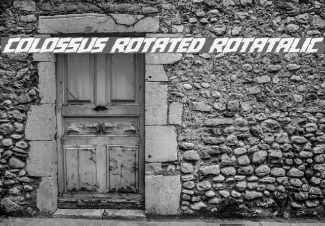Colossus Rotated Rotatalic Font examples