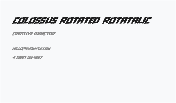 Colossus Rotated Rotatalic Business Card