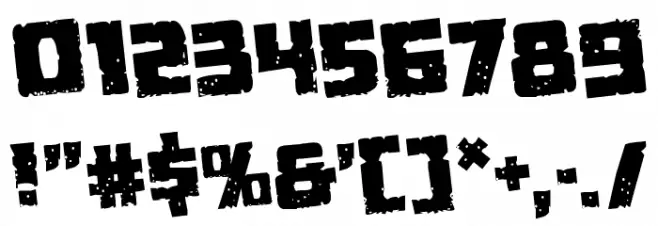 Colossus Rotated Font OTHER CHARS