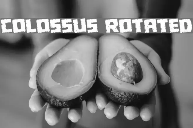Colossus Rotated Font examples