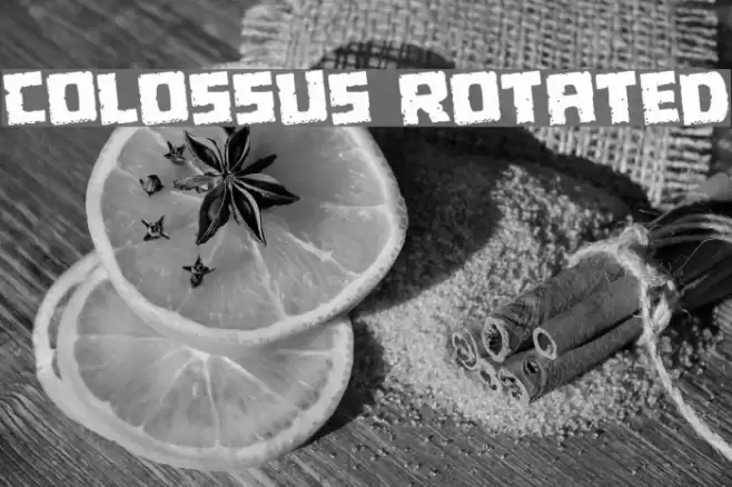Colossus Rotated Font examples