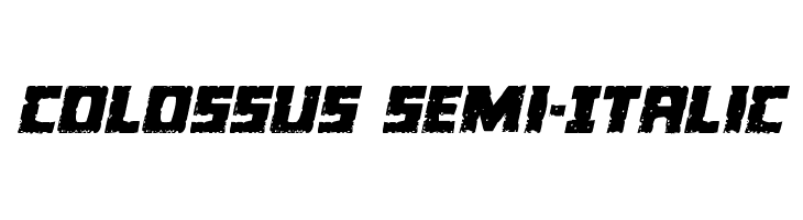 Colossus Semi-Italic  フリーフォントのダウンロード