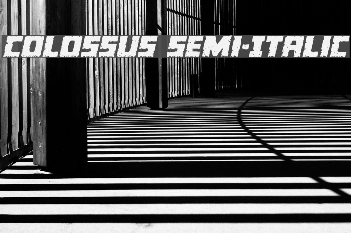 Colossus Semi-Italic Font examples