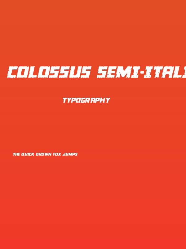 Colossus Semi-Italic Poster