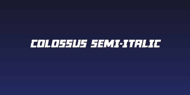 Colossus Semi-Italic Social Header