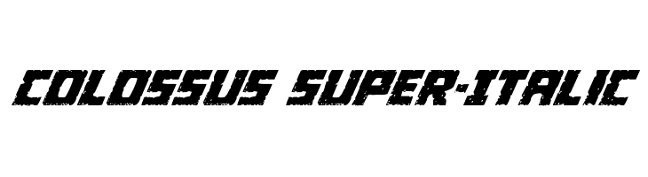 Colossus Super-Italic  font caratteri gratis