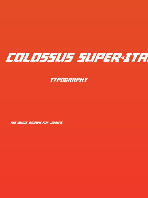 Colossus Super-Italic Poster