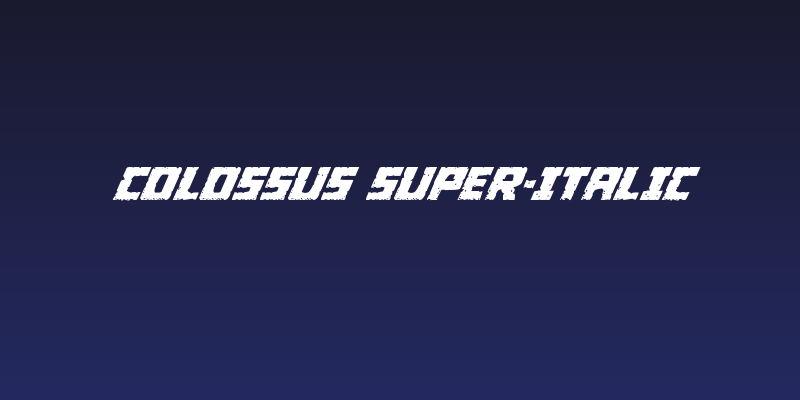 Colossus Super-Italic Social Header
