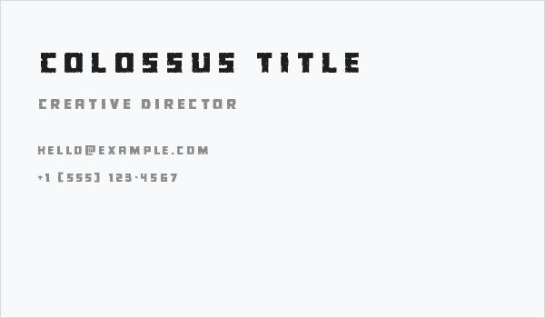 Colossus Title Business Card