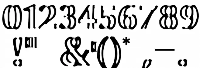 Colour Brush Font OTHER CHARS