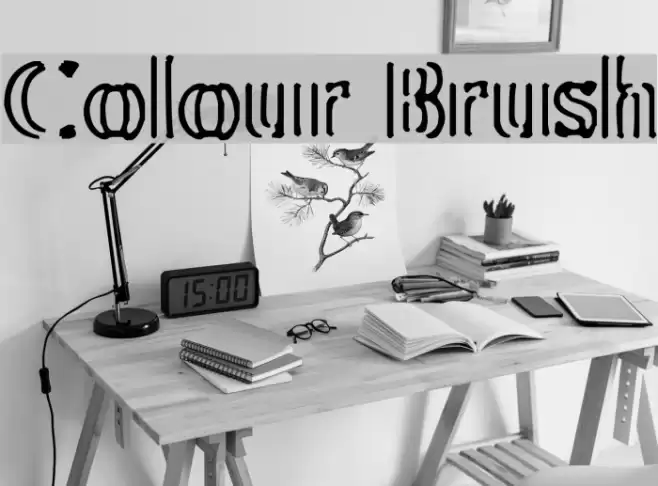 Colour Brush Font examples