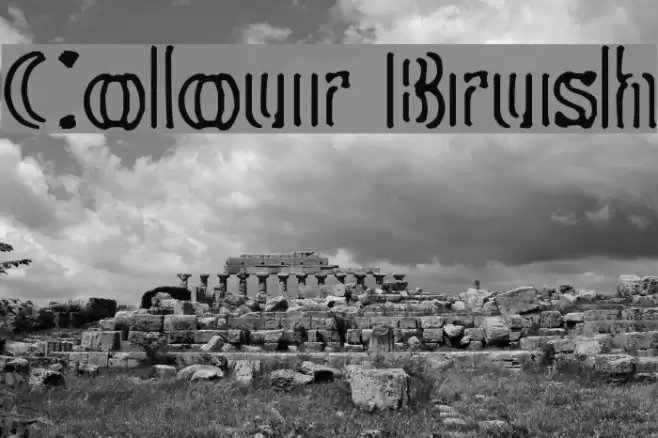 Colour Brush Font examples