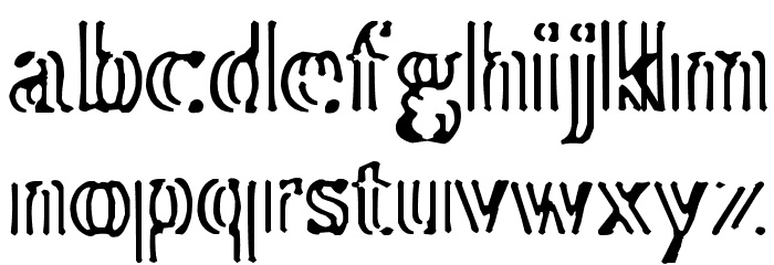 Colour Brush Font LOWERCASE